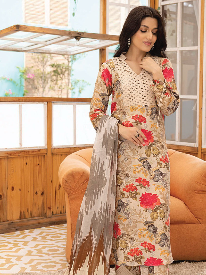 Floral Symphony by Panache Embroidered Viscose Unstitched 3Pc Suit D-10