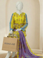 Ittehad Essential Vol-02 Unstitched Printed Lawn 3Pc Suit D-07