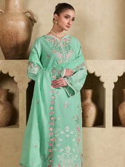 Raha by RajBari Premium Summer Embroidered Lawn Unstitched 3Pc Suit D-10