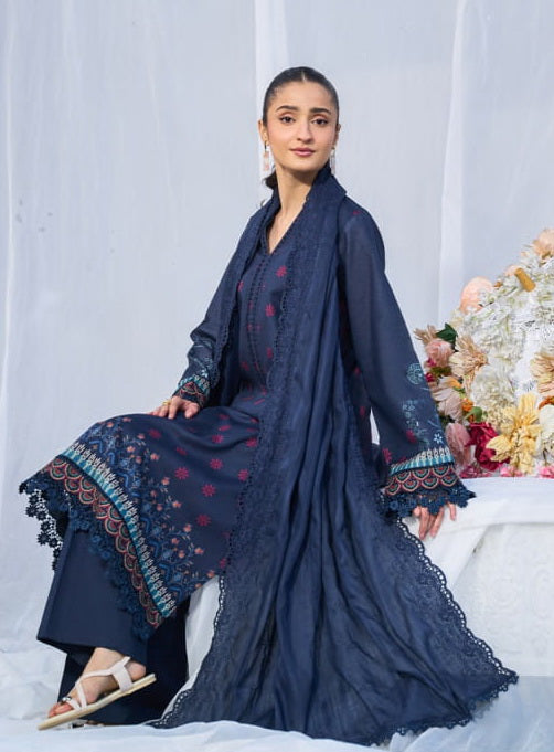 Raha by RajBari Summer Print Exclusive Lawn Unstitched 3Pc Suit D-10