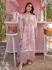 Rang Rasiya Carnation Embroidered Lawn Unstitched 3Pc Suit D-10 Leah