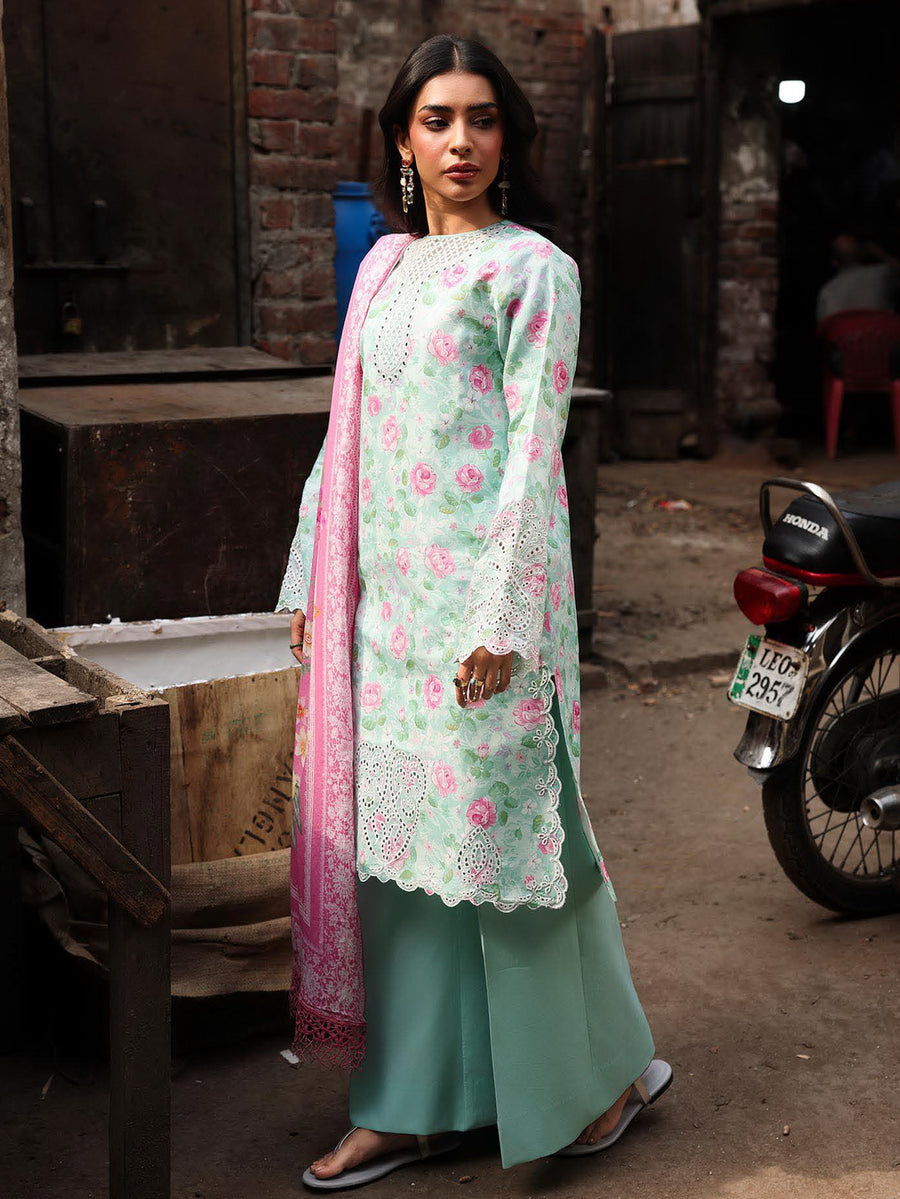 RajBari Nissa Floral Symphony Embroidered Lawn Unstitched 3Pc Suit D-10