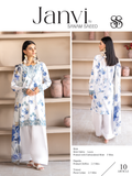 Janvi by Sanam Saeed Embroidered Lawn Unstitched 3Pc Suit D-10