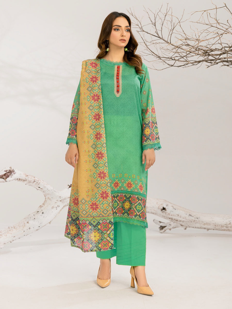 Sundas By Al Kareem Premium Printed Lawn Unstitched 3Pc Suit D-10