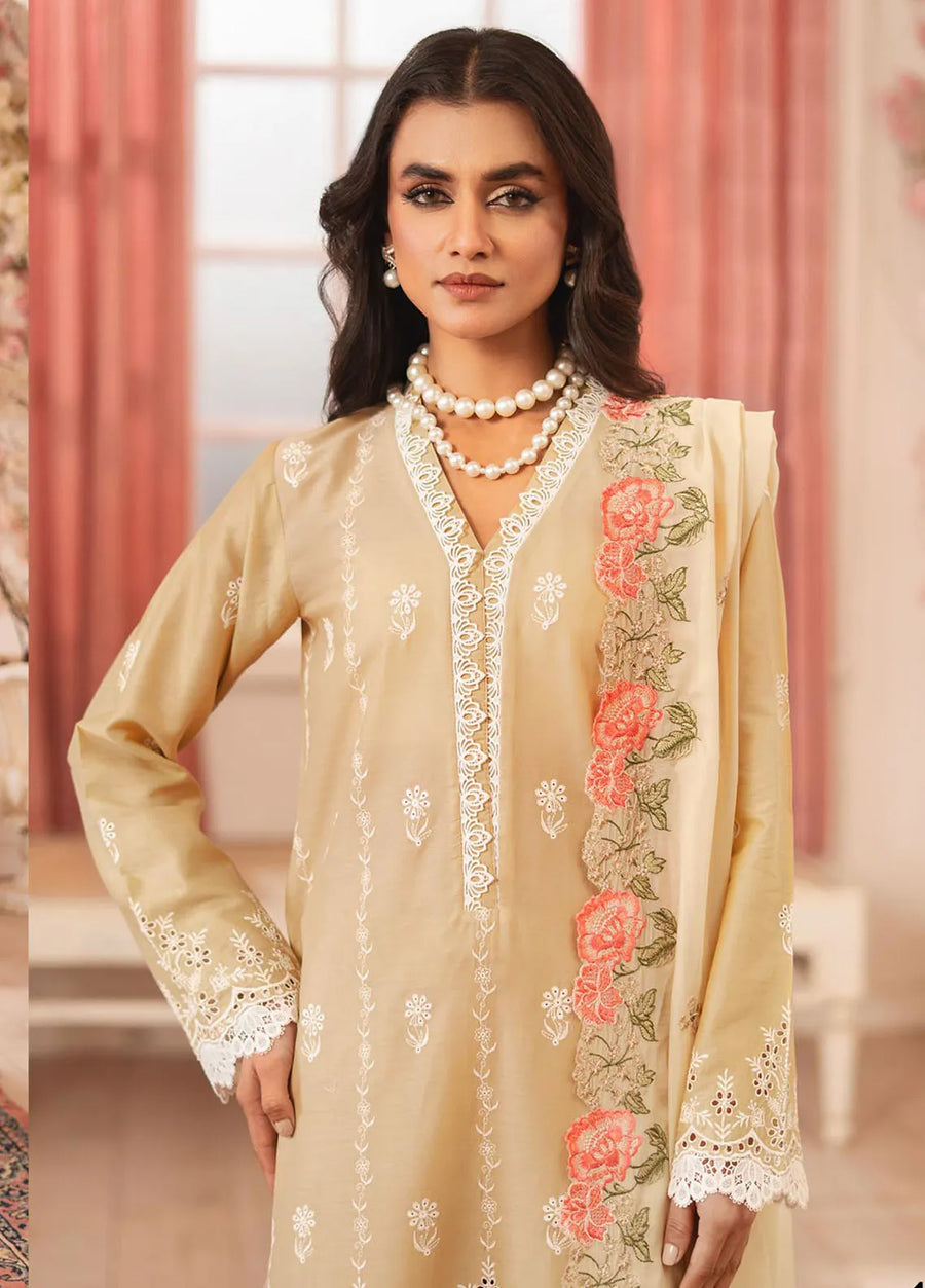 RajBari Nissa Chikankari Embroidered Lawn Unstitched 3 Piece Suit D-10