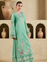 Raha by RajBari Premium Summer Embroidered Lawn Unstitched 3Pc Suit D-10