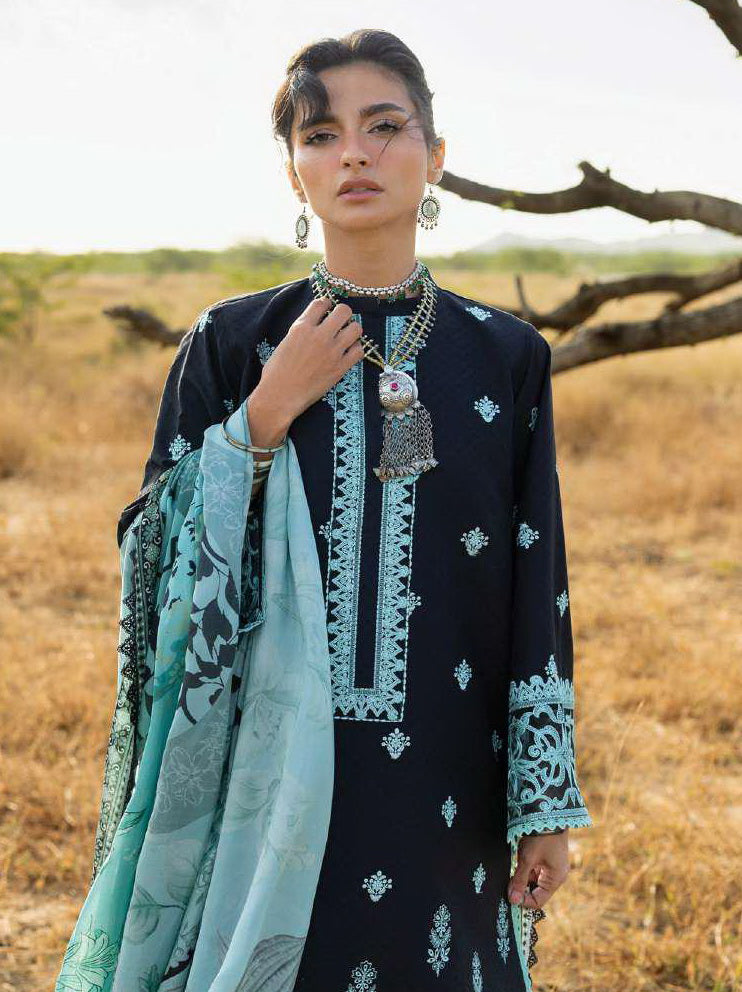 Zainab Chottani Embroidered Lawn Unstitched 3Pc Suit D-10 Silva