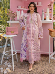 Rang Rasiya Carnation Embroidered Lawn Unstitched 3Pc Suit D-10 Leah
