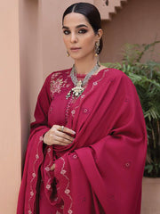 Rang Rasiya Carnation Embroidered Karandi 3Pc Suit D-10 AERGUL