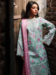RajBari Nissa Floral Symphony Embroidered Lawn Unstitched 3Pc Suit D-10