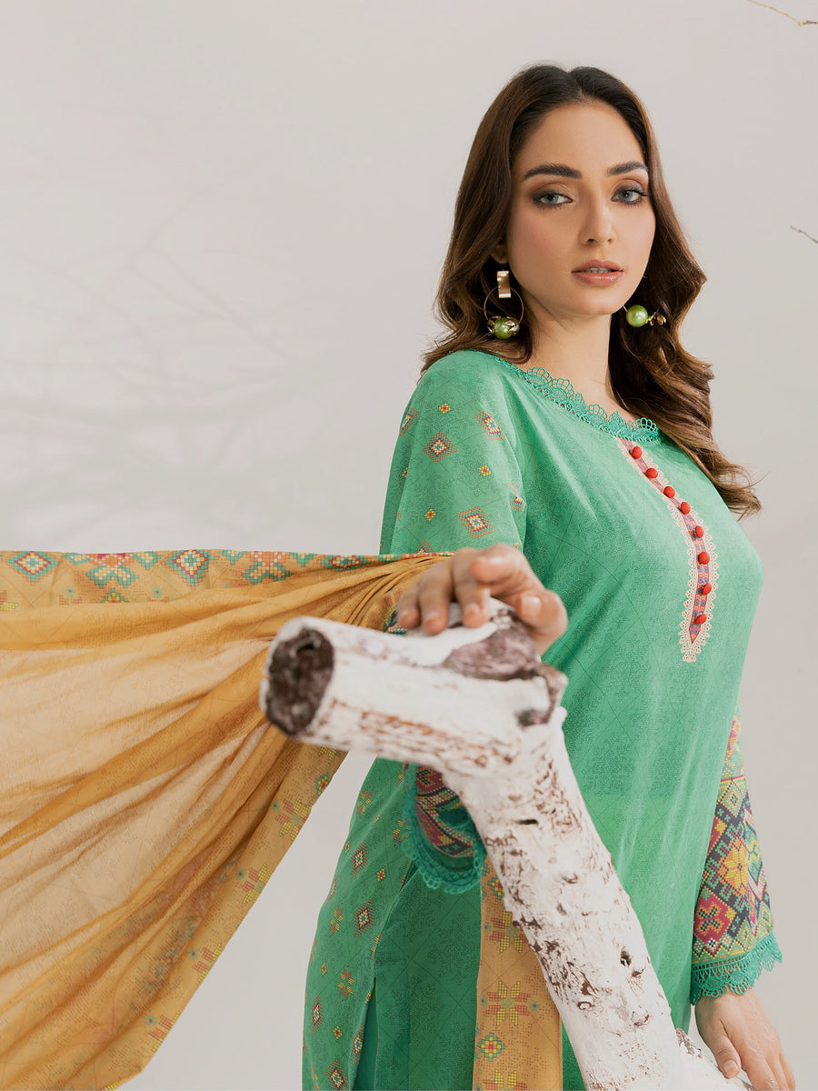Sundas By Al Kareem Premium Printed Lawn Unstitched 3Pc Suit D-10