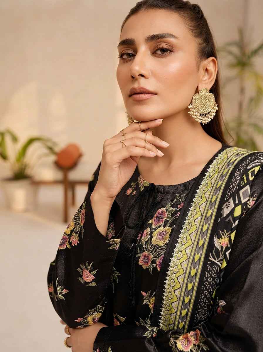 Fiza Noor Digital Printed Marina Unstitched 3Pc Suit D-10