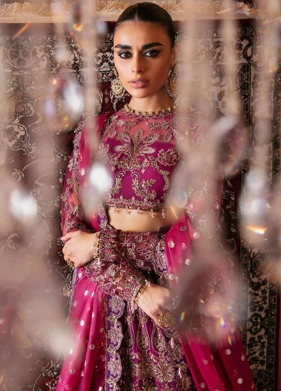 Afrozeh Hayat Unstitched Embroidered Net 3 Piece Suit D-10 ABIR