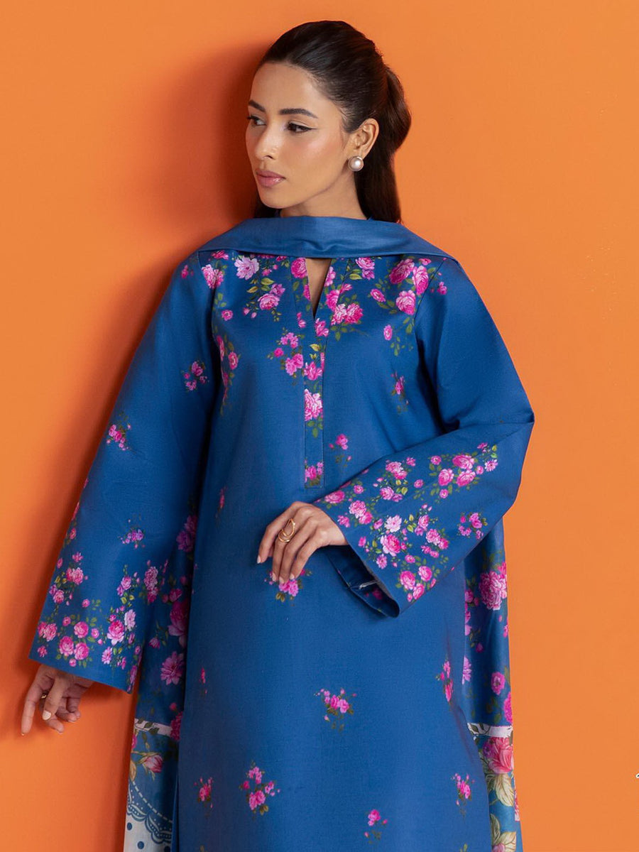RajBari Amal Summer Prints Exclusive 3Pc Unstitched Lawn Suit D-10