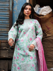RajBari Nissa Floral Symphony Embroidered Lawn Unstitched 3Pc Suit D-10