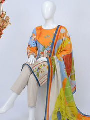 Ittehad Essential Printed Lawn Unstitched 3Pc Suit D-10