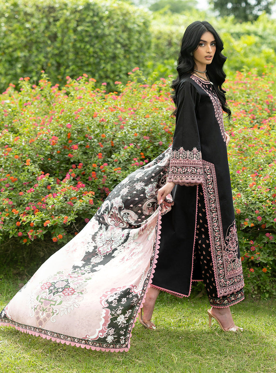 Zainab Chottani Luxe Lawn Unstitched Embroidered 3Pc Suit D-10 Seya