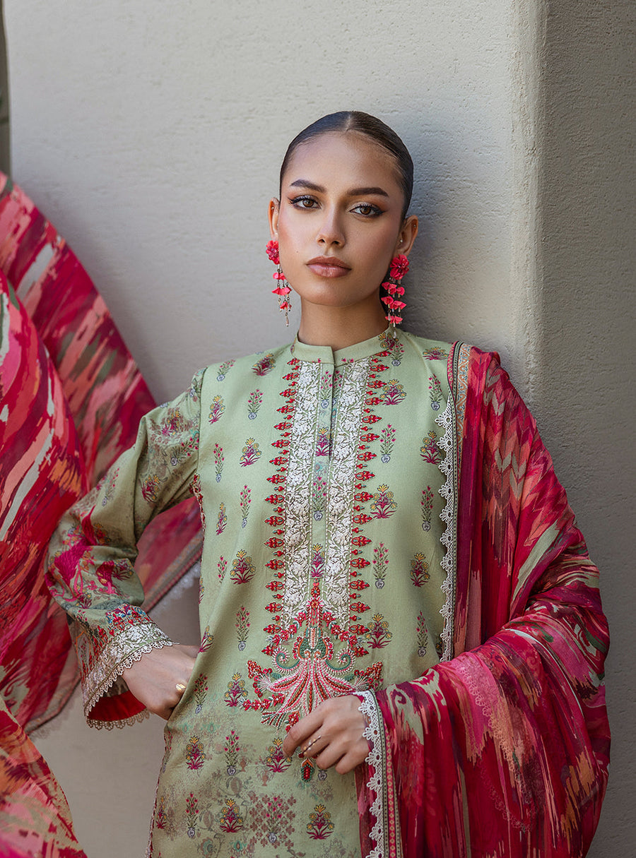 Zainab Chottani Tahra Embroidered Lawn Unstitched 3Pc Suit D-10 ZAIRA