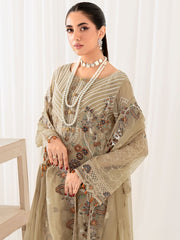 Ramsha Rangoon Vol-10 Luxury Chiffon Unstitched 3Pc Suit D-1001