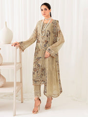 Ramsha Rangoon Vol-10 Luxury Chiffon Unstitched 3Pc Suit D-1001