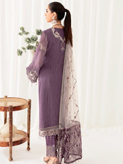 Ramsha Rangoon Vol-10 Luxury Chiffon Unstitched 3Pc Suit D-1002