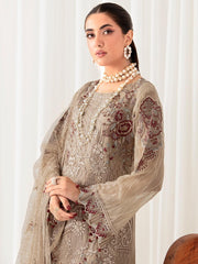 Ramsha Rangoon Vol-10 Luxury Chiffon Unstitched 3Pc Suit D-1009