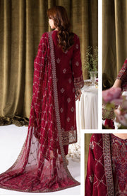 Ramsha Aangan Embroidered Luxury Raw Silk Unstitched 3Pc Suit AA-101