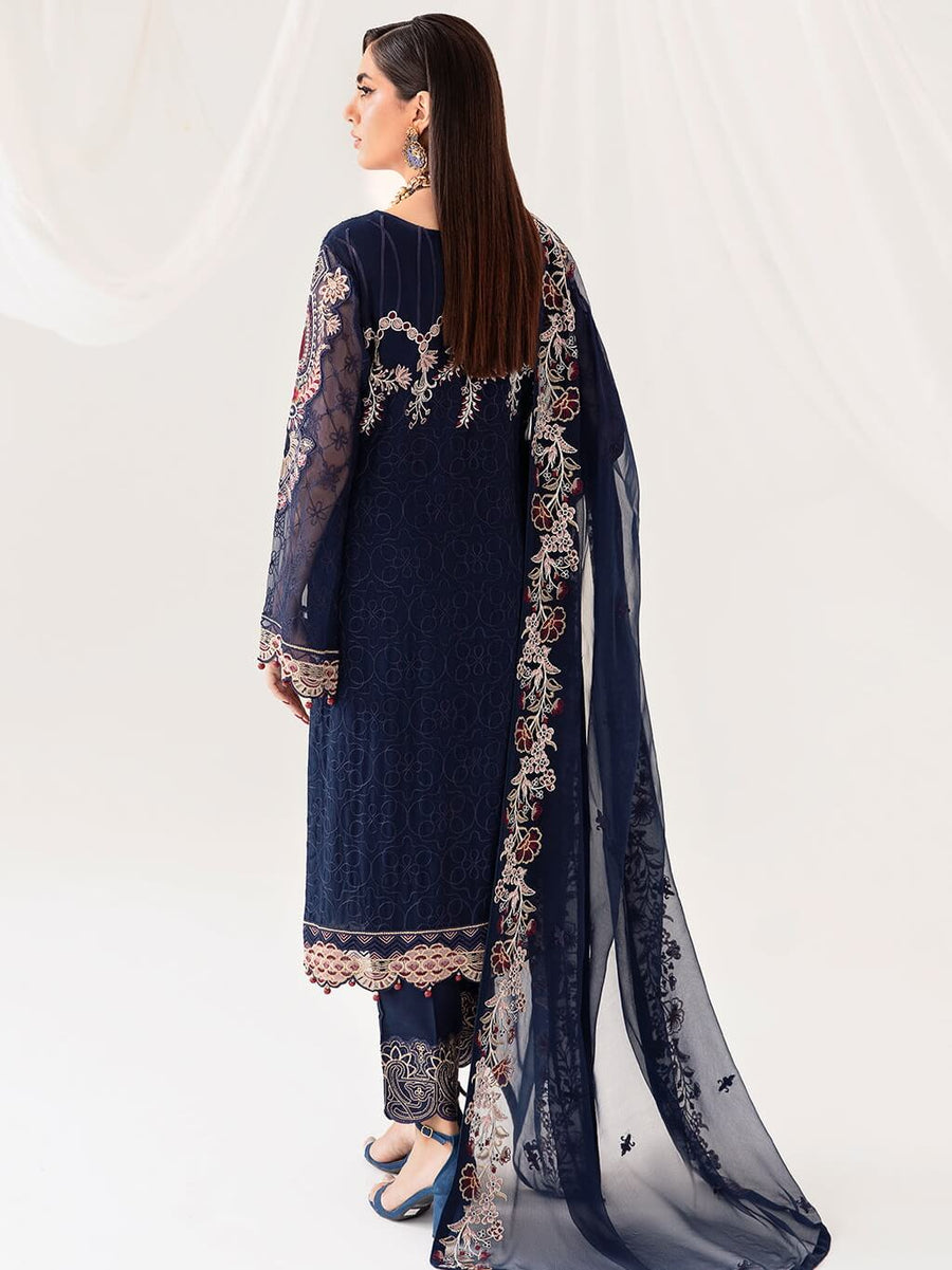 Ramsha Rangoon Vol-10 Luxury Chiffon Unstitched 3Pc Suit D-1011