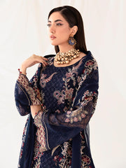 Ramsha Rangoon Vol-10 Luxury Chiffon Unstitched 3Pc Suit D-1011