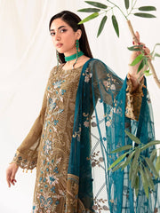 Ramsha Rangoon Vol-10 Luxury Chiffon Unstitched 3Pc Suit D-1012
