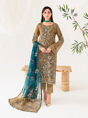Ramsha Rangoon Vol-10 Luxury Chiffon Unstitched 3Pc Suit D-1012