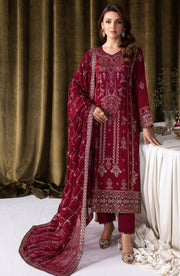 Ramsha Aangan Embroidered Luxury Raw Silk Unstitched 3Pc Suit AA-101