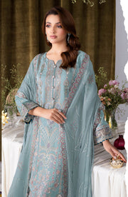 Ramsha Aangan Embroidered Luxury Raw Silk Unstitched 3Pc Suit AA-109