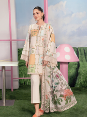 Maria.B M.Basics Embroidered Lawn Unstitched 3Pc Suit MB-CUSV13-10-A