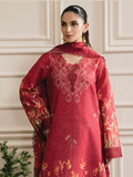 Rang Rasiya Lifestyle Embroidered Lawn Unstitched 3Pc Suit D-10 CRIMSON