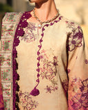 Rang Rasiya Carnation Embroidered Linen Unstitched 3Pc Suit D-08 Chai