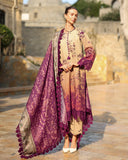 Rang Rasiya Carnation Embroidered Linen Unstitched 3Pc Suit D-08 Chai