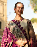 Rang Rasiya Carnation Embroidered Linen Unstitched 3Pc Suit D-08 Chai