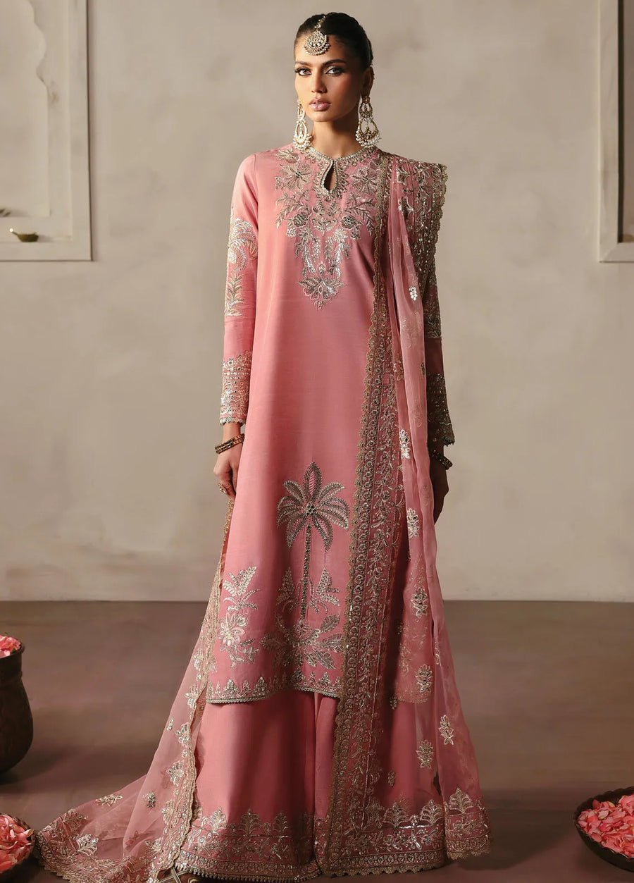 Afrozeh Divani Embroidered Raw Silk Unstitched 3Pc Suit AS-V3-24-10 Gulrukh