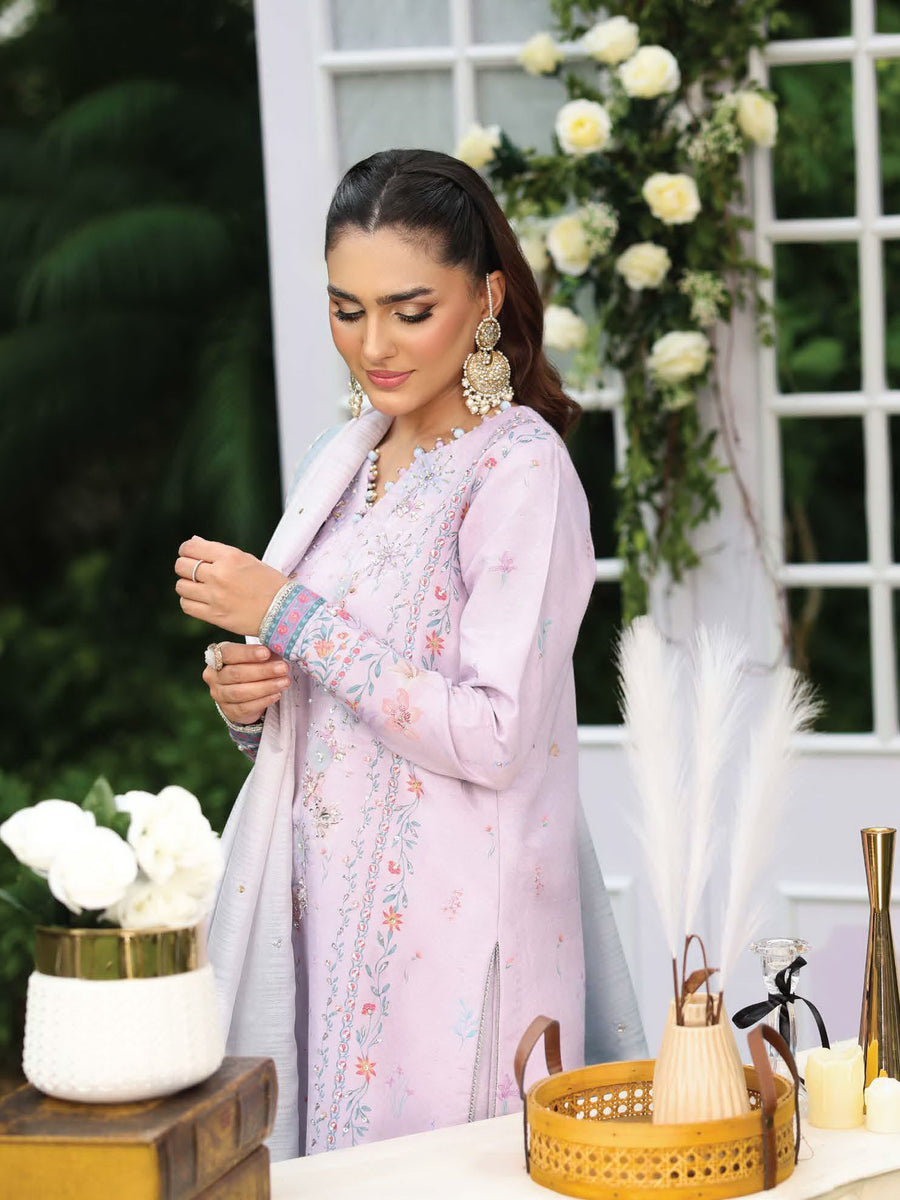 Rang Rasiya Luxury Silk Unstitched Embroidered 3Pc Suit D-03 Irsia
