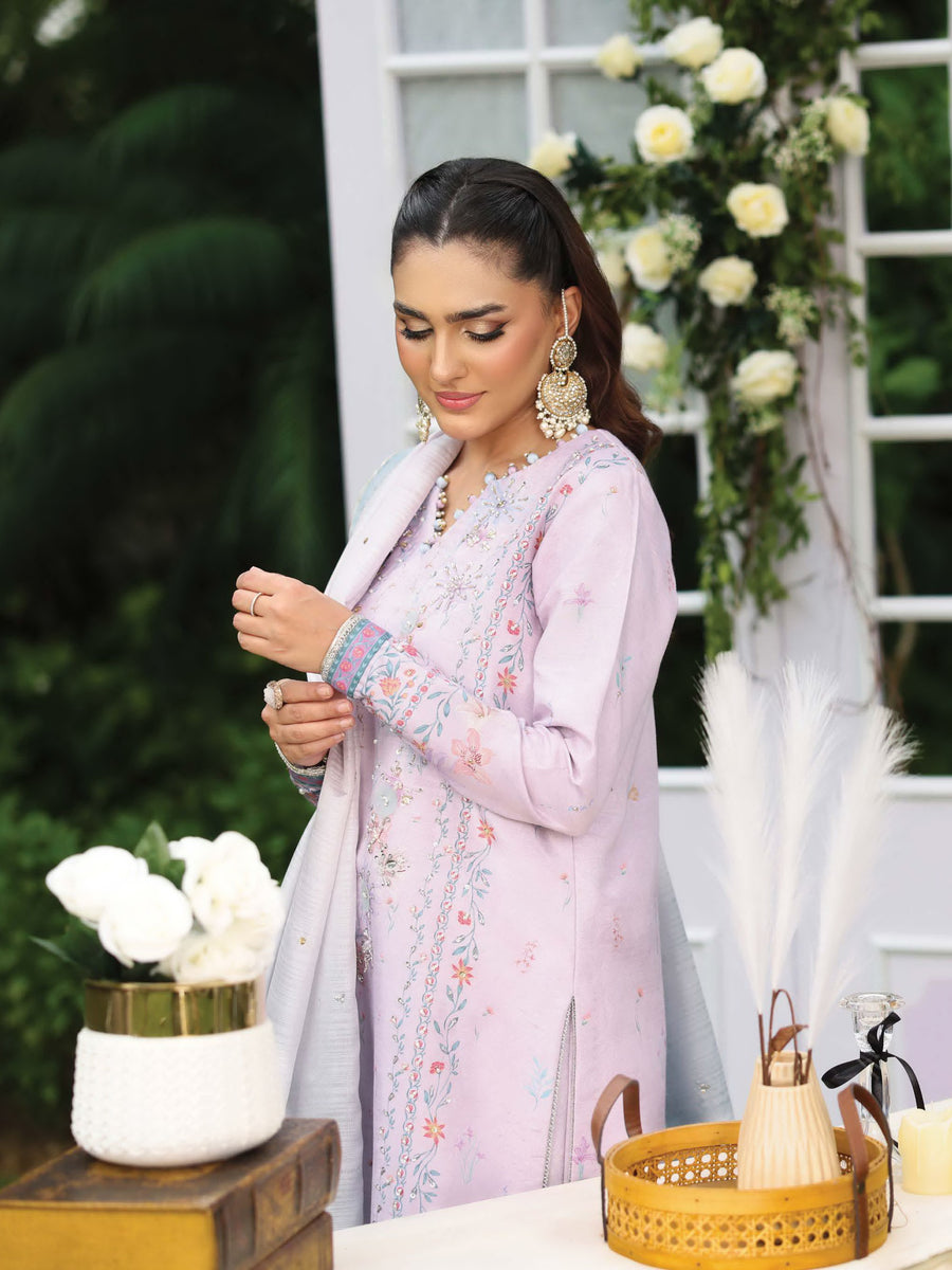 Rang Rasiya Luxury Silk Unstitched Embroidered 3Pc Suit D-03 Irsia