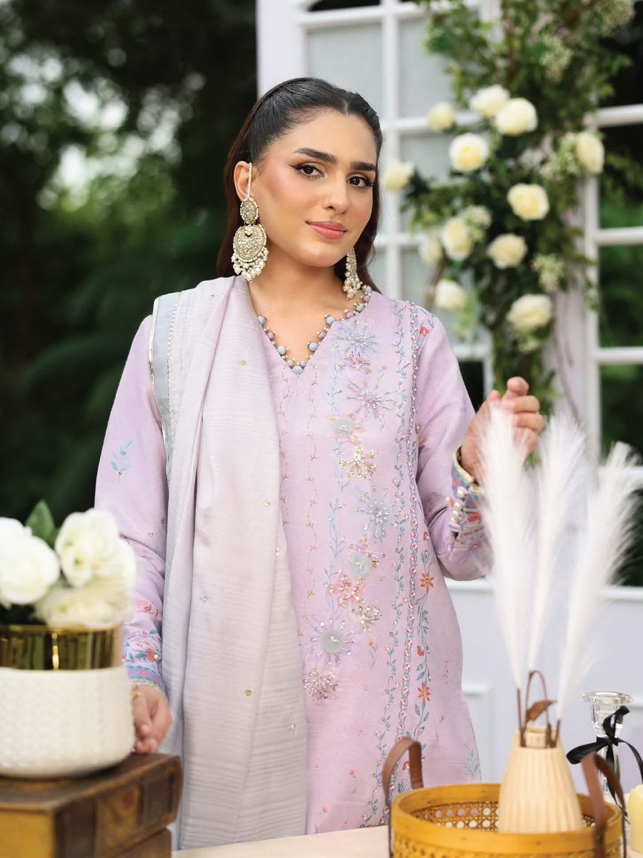 Rang Rasiya Luxury Silk Unstitched Embroidered 3Pc Suit D-03 Irsia
