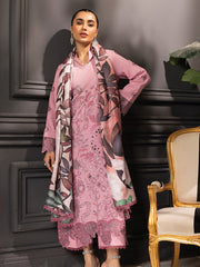 Rang Rasiya Carnation Embroidered Khaddar Unstitched 3Pc Suit D-10