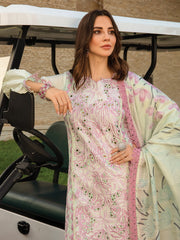 Rang Rasiya Carnation Embroidered Lawn Unstitched 3Pc Suit D-10 Liana