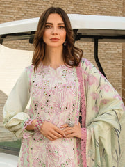 Rang Rasiya Carnation Embroidered Lawn Unstitched 3Pc Suit D-10 Liana