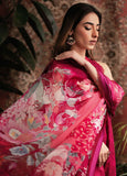 Seran Afsanah Embroidered Lawn Unstitched 3Pc Suit D-10 RUBY