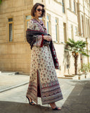 Mushq Broadway Embroidered Jacquard Viscose Unstitched 3Pc Suit - Dreamy Escape