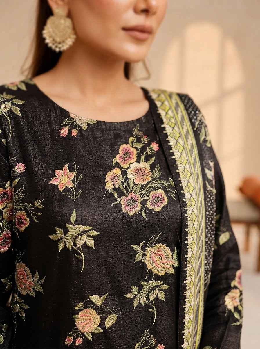 Fiza Noor Digital Printed Marina Unstitched 3Pc Suit D-10