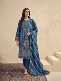 Zeenia Serene Printed Linen Unstitched 3Pc Suit D-10