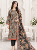 Ittehad X Bin Ameer Linen Essential Unstitched Printed 3Pc Suit D-10